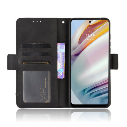 For Motorola Moto G40 Fusion / Moto G60 Skin Feel Calf Pattern Horizontal Flip Leather Case with Holder & Card Slots & Photo Frame(Black) - Motorola Cases by buy2fix | Online Shopping UK | buy2fix