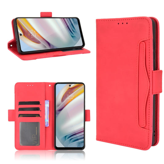 For Motorola Moto G40 Fusion / Moto G60 Skin Feel Calf Pattern Horizontal Flip Leather Case with Holder & Card Slots & Photo Frame(Red) - Motorola Cases by buy2fix | Online Shopping UK | buy2fix
