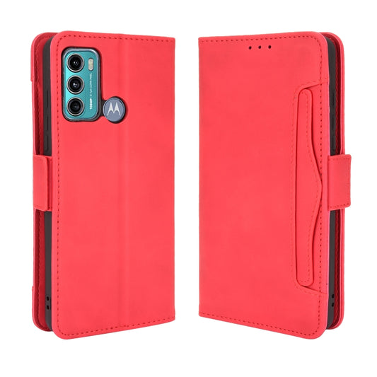 For Motorola Moto G40 Fusion / Moto G60 Skin Feel Calf Pattern Horizontal Flip Leather Case with Holder & Card Slots & Photo Frame(Red) - Motorola Cases by buy2fix | Online Shopping UK | buy2fix