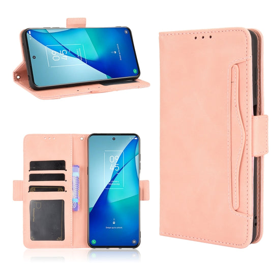 For TCL 20 5G / 20S Skin Feel Calf Pattern Horizontal Flip Leather Case with Holder & Card Slots & Photo Frame(Pink) - TCL by buy2fix | Online Shopping UK | buy2fix