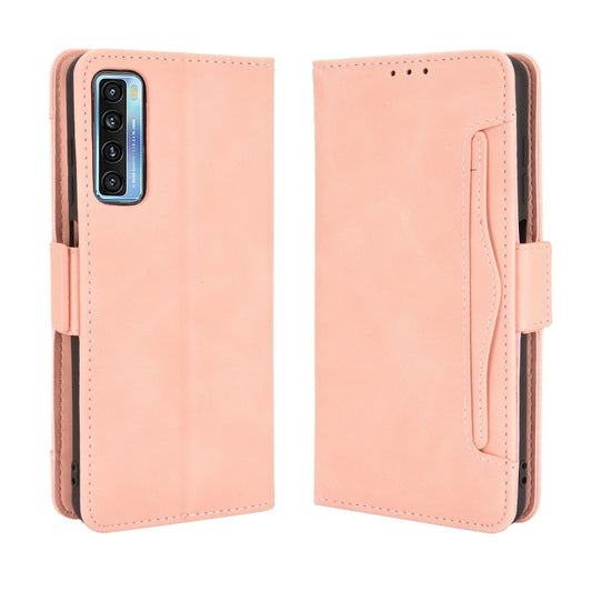 For TCL 20 5G / 20S Skin Feel Calf Pattern Horizontal Flip Leather Case with Holder & Card Slots & Photo Frame(Pink) - TCL by buy2fix | Online Shopping UK | buy2fix
