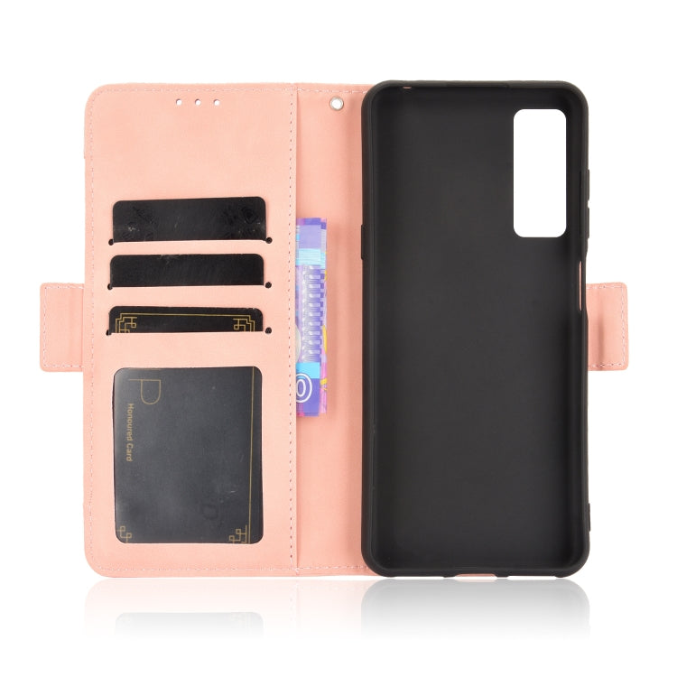 For TCL 20 5G / 20S Skin Feel Calf Pattern Horizontal Flip Leather Case with Holder & Card Slots & Photo Frame(Pink) - TCL by buy2fix | Online Shopping UK | buy2fix