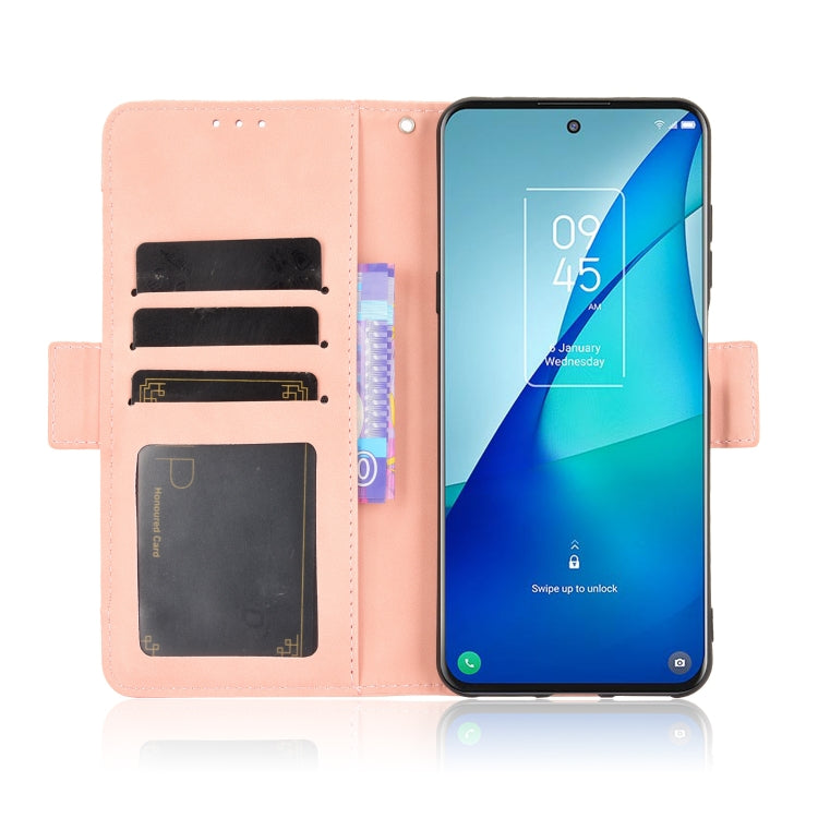 For TCL 20 5G / 20S Skin Feel Calf Pattern Horizontal Flip Leather Case with Holder & Card Slots & Photo Frame(Pink) - TCL by buy2fix | Online Shopping UK | buy2fix