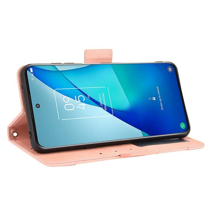 For TCL 20 5G / 20S Skin Feel Calf Pattern Horizontal Flip Leather Case with Holder & Card Slots & Photo Frame(Pink) - TCL by buy2fix | Online Shopping UK | buy2fix