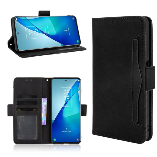 For TCL 20 5G / 20S Skin Feel Calf Pattern Horizontal Flip Leather Case with Holder & Card Slots & Photo Frame(Black) - TCL by buy2fix | Online Shopping UK | buy2fix