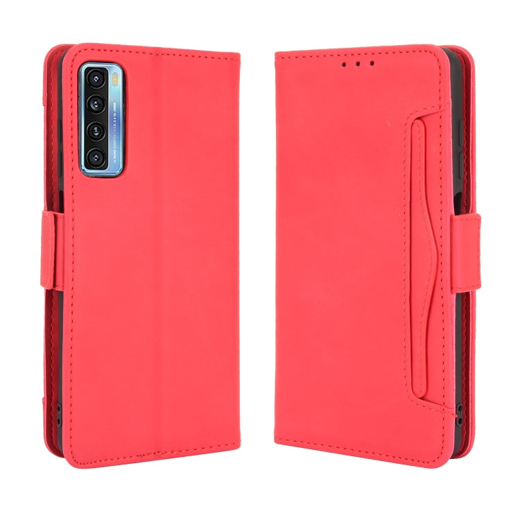 For TCL 20 5G / 20S Skin Feel Calf Pattern Horizontal Flip Leather Case with Holder & Card Slots & Photo Frame(Red) - TCL by buy2fix | Online Shopping UK | buy2fix
