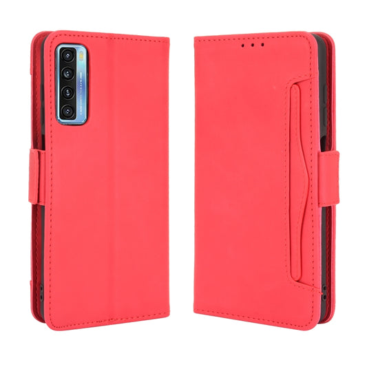 For TCL 20 5G / 20S Skin Feel Calf Pattern Horizontal Flip Leather Case with Holder & Card Slots & Photo Frame(Red) - TCL by buy2fix | Online Shopping UK | buy2fix