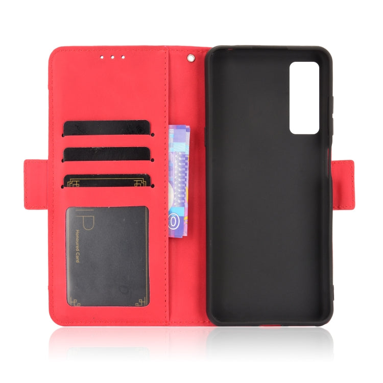 For TCL 20 5G / 20S Skin Feel Calf Pattern Horizontal Flip Leather Case with Holder & Card Slots & Photo Frame(Red) - TCL by buy2fix | Online Shopping UK | buy2fix