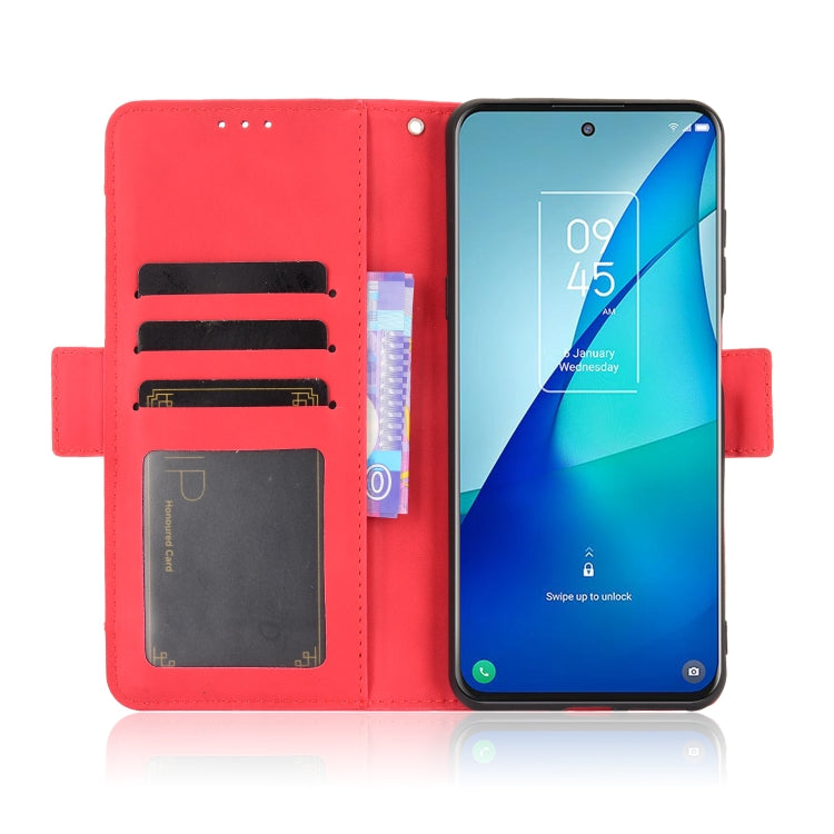 For TCL 20 5G / 20S Skin Feel Calf Pattern Horizontal Flip Leather Case with Holder & Card Slots & Photo Frame(Red) - TCL by buy2fix | Online Shopping UK | buy2fix