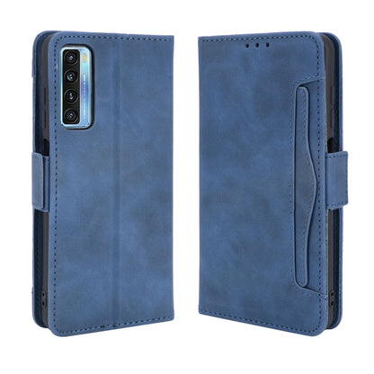For TCL 20 5G / 20S Skin Feel Calf Pattern Horizontal Flip Leather Case with Holder & Card Slots & Photo Frame(Blue) - TCL by buy2fix | Online Shopping UK | buy2fix
