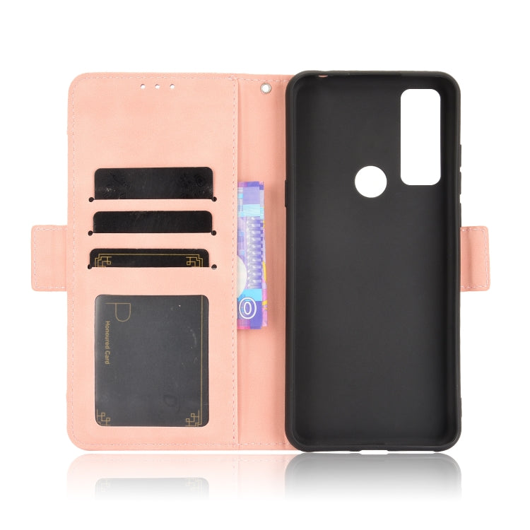 For TCL 20 SE Skin Feel Calf Pattern Horizontal Flip Leather Case with Holder & Card Slots & Photo Frame(Pink) - TCL by buy2fix | Online Shopping UK | buy2fix