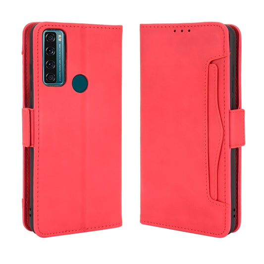 For TCL 20 SE Skin Feel Calf Pattern Horizontal Flip Leather Case with Holder & Card Slots & Photo Frame(Red) - TCL by buy2fix | Online Shopping UK | buy2fix