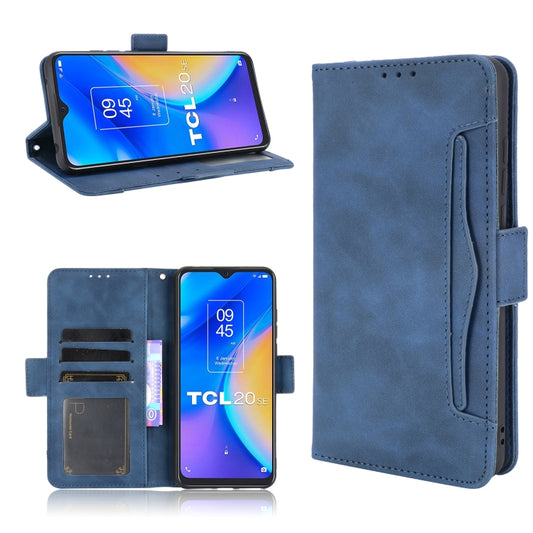 For TCL 20 SE Skin Feel Calf Pattern Horizontal Flip Leather Case with Holder & Card Slots & Photo Frame(Blue) - TCL by buy2fix | Online Shopping UK | buy2fix