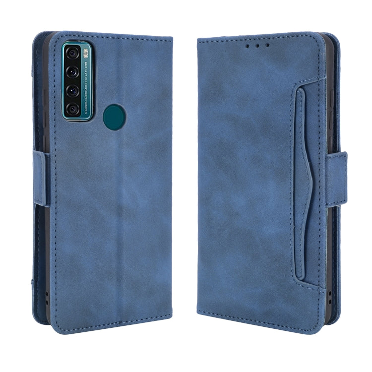 For TCL 20 SE Skin Feel Calf Pattern Horizontal Flip Leather Case with Holder & Card Slots & Photo Frame(Blue) - TCL by buy2fix | Online Shopping UK | buy2fix