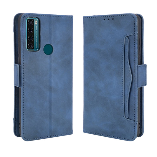 For TCL 20 SE Skin Feel Calf Pattern Horizontal Flip Leather Case with Holder & Card Slots & Photo Frame(Blue) - TCL by buy2fix | Online Shopping UK | buy2fix