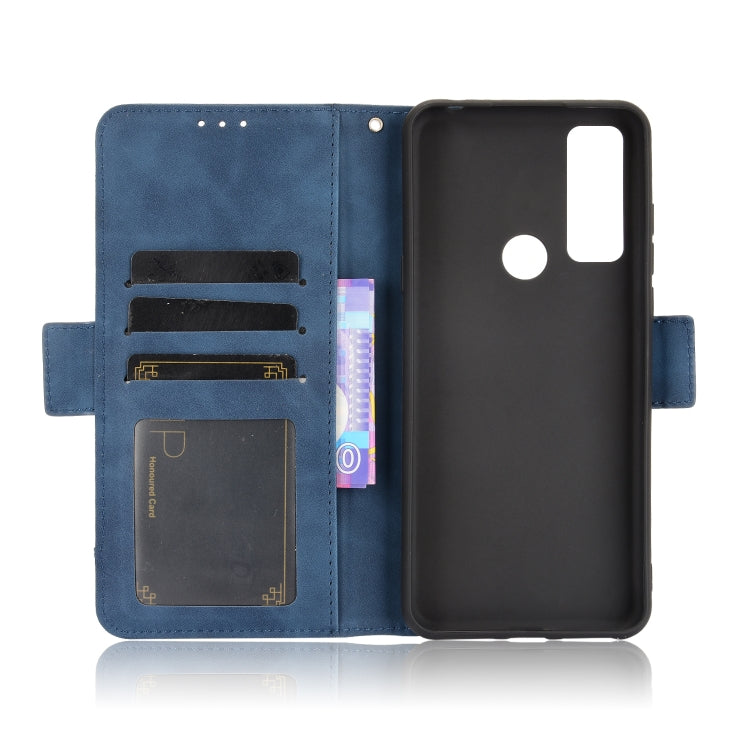 For TCL 20 SE Skin Feel Calf Pattern Horizontal Flip Leather Case with Holder & Card Slots & Photo Frame(Blue) - TCL by buy2fix | Online Shopping UK | buy2fix