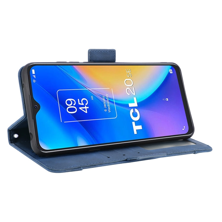 For TCL 20 SE Skin Feel Calf Pattern Horizontal Flip Leather Case with Holder & Card Slots & Photo Frame(Blue) - TCL by buy2fix | Online Shopping UK | buy2fix