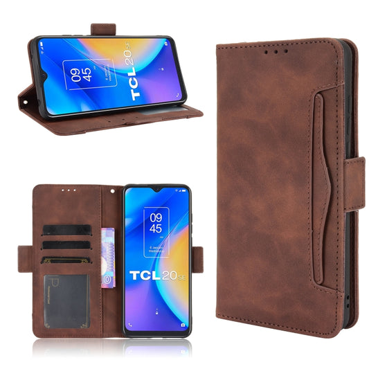 For TCL 20 SE Skin Feel Calf Pattern Horizontal Flip Leather Case with Holder & Card Slots & Photo Frame(Brown) - TCL by buy2fix | Online Shopping UK | buy2fix