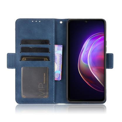 For vivo V21 5G / 4G Skin Feel Calf Pattern Horizontal Flip Leather Case with Holder & Card Slots & Photo Frame(Blue) - vivo Cases by buy2fix | Online Shopping UK | buy2fix