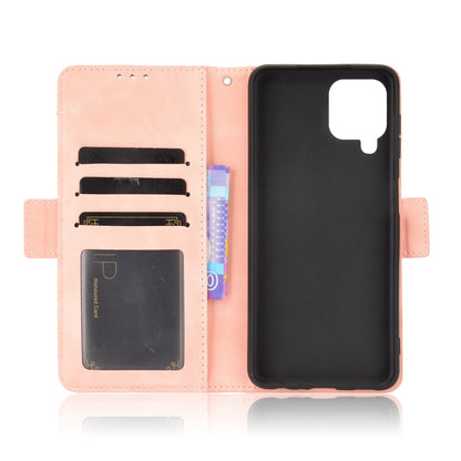 For Samsung Galaxy A22 4G Skin Feel Calf Pattern Horizontal Flip Leather Case with Holder & Card Slots & Photo Frame(Pink) by buy2fix