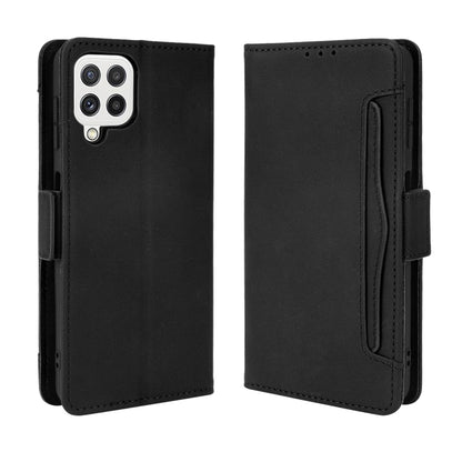 For Samsung Galaxy A22 4G Skin Feel Calf Pattern Horizontal Flip Leather Case with Holder & Card Slots & Photo Frame(Black) by buy2fix