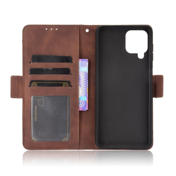 For Samsung Galaxy A22 4G Skin Feel Calf Pattern Horizontal Flip Leather Case with Holder & Card Slots & Photo Frame(Brown) by buy2fix