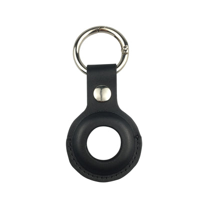 Shockproof Anti-scratch Leather Protective Case Cover Key Chain with Hang Loop For AirTag(Black) - Key Chain Series by buy2fix | Online Shopping UK | buy2fix