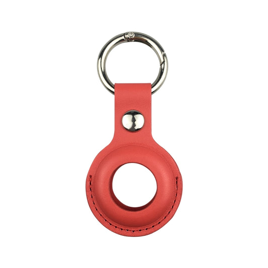 Shockproof Anti-scratch Leather Protective Case Cover Key Chain with Hang Loop For AirTag(Red) - Key Chain Series by buy2fix | Online Shopping UK | buy2fix