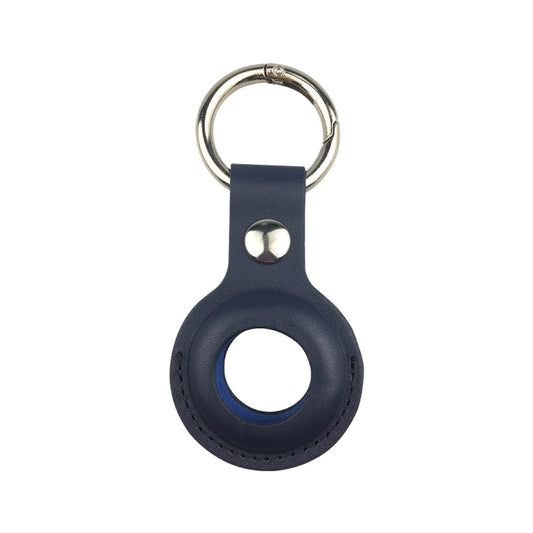Shockproof Anti-scratch Leather Protective Case Cover Key Chain with Hang Loop For AirTag(Deep Blue) - Key Chain Series by buy2fix | Online Shopping UK | buy2fix