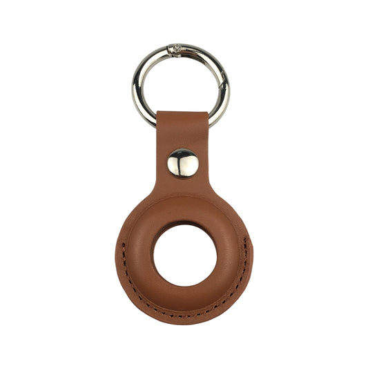 Shockproof Anti-scratch Leather Protective Case Cover Key Chain with Hang Loop For AirTag(Brown) - Key Chain Series by buy2fix | Online Shopping UK | buy2fix