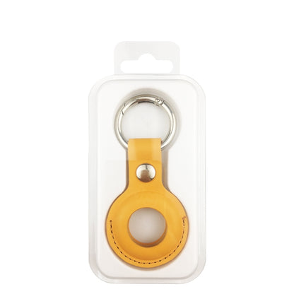 Shockproof Anti-scratch Leather Protective Case Cover Key Chain with Hang Loop For AirTag(Black) - Key Chain Series by buy2fix | Online Shopping UK | buy2fix