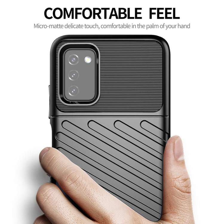 For Samsung Galaxy A03s (164mm) Thunderbolt Shockproof TPU Soft Case(Black) by buy2fix