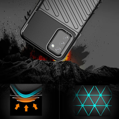 For Samsung Galaxy A03s (164mm) Thunderbolt Shockproof TPU Soft Case(Blue) by buy2fix