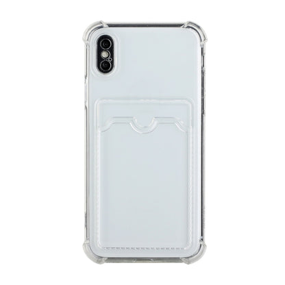 For iPhone X / XS TPU Dropproof Protective Back Case with Card Slot(Transparent) - More iPhone Cases by buy2fix | Online Shopping UK | buy2fix