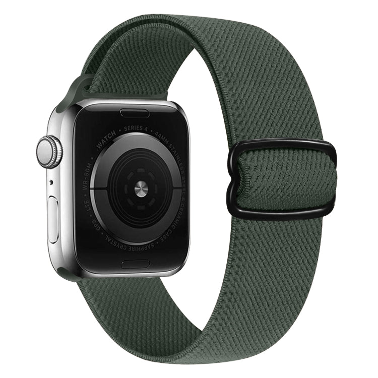 8-shaped Buckle Nylon Watch Band For Apple Watch Series 9&8&7 41mm / SE 3&SE 2&6&SE&5&4 40mm / 3&2&1 38mm(Dark Green) by buy2fix