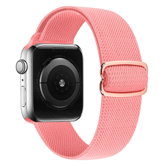 8-shaped Buckle Nylon Watch Band For Apple Watch Series 9&8&7 41mm / SE 3&SE 2&6&SE&5&4 40mm / 3&2&1 38mm(Pink) by buy2fix