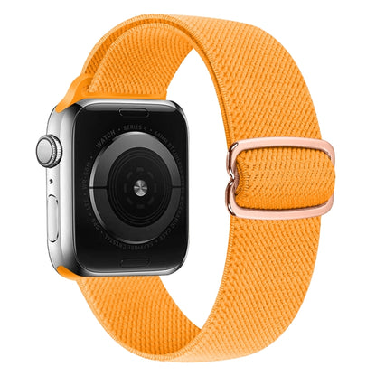 8-shaped Buckle Nylon Watch Band For Apple Watch Series 9&8&7 41mm / SE 3&SE 2&6&SE&5&4 40mm / 3&2&1 38mm(Yellow) by buy2fix
