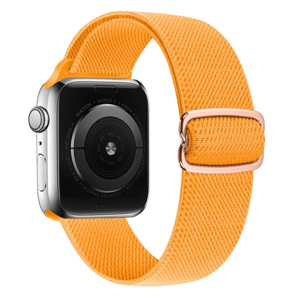 8-shaped Buckle Nylon Watch Band For Apple Watch Series 9&8&7 41mm / SE 3&SE 2&6&SE&5&4 40mm / 3&2&1 38mm(Yellow) by buy2fix