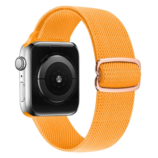 8-shaped Buckle Nylon Watch Band For Apple Watch Series 9&8&7 41mm / SE 3&SE 2&6&SE&5&4 40mm / 3&2&1 38mm(Yellow) by buy2fix