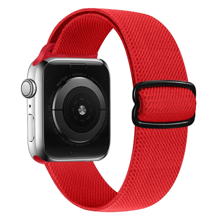 8-shaped Buckle Nylon Watch Band For Apple Watch Series 9&8&7 41mm / SE 3&SE 2&6&SE&5&4 40mm / 3&2&1 38mm(Red) by buy2fix