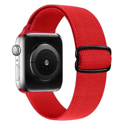 8-shaped Buckle Nylon Watch Band For Apple Watch Series 9&8&7 41mm / SE 3&SE 2&6&SE&5&4 40mm / 3&2&1 38mm(Red) by buy2fix