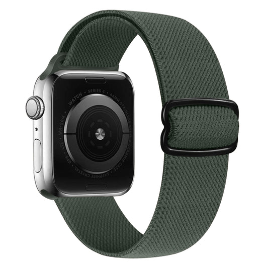 8-shaped Buckle Nylon Watch Band For Apple Watch Ultra 49mm&Watch Ultra 2 49mm / Series 9&8&7 45mm / SE 3&SE 2&6&SE&5&4 44mm / 3&2&1 42mm(Dark Green) by buy2fix