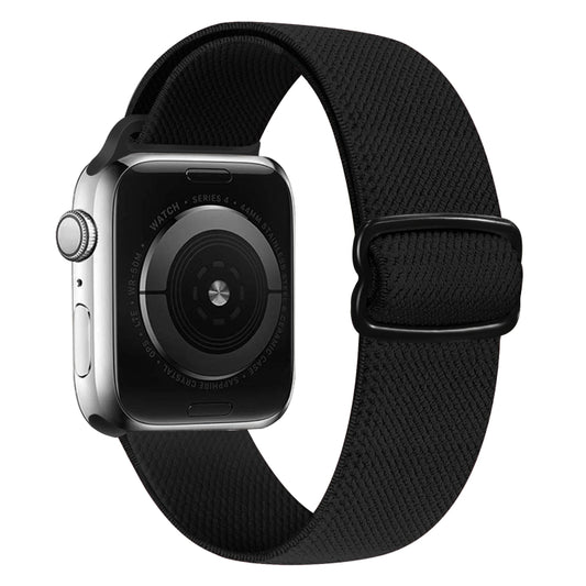 8-shaped Buckle Nylon Watch Band For Apple Watch Ultra 49mm&Watch Ultra 2 49mm / Series 9&8&7 45mm / SE 3&SE 2&6&SE&5&4 44mm / 3&2&1 42mm(Black) by buy2fix