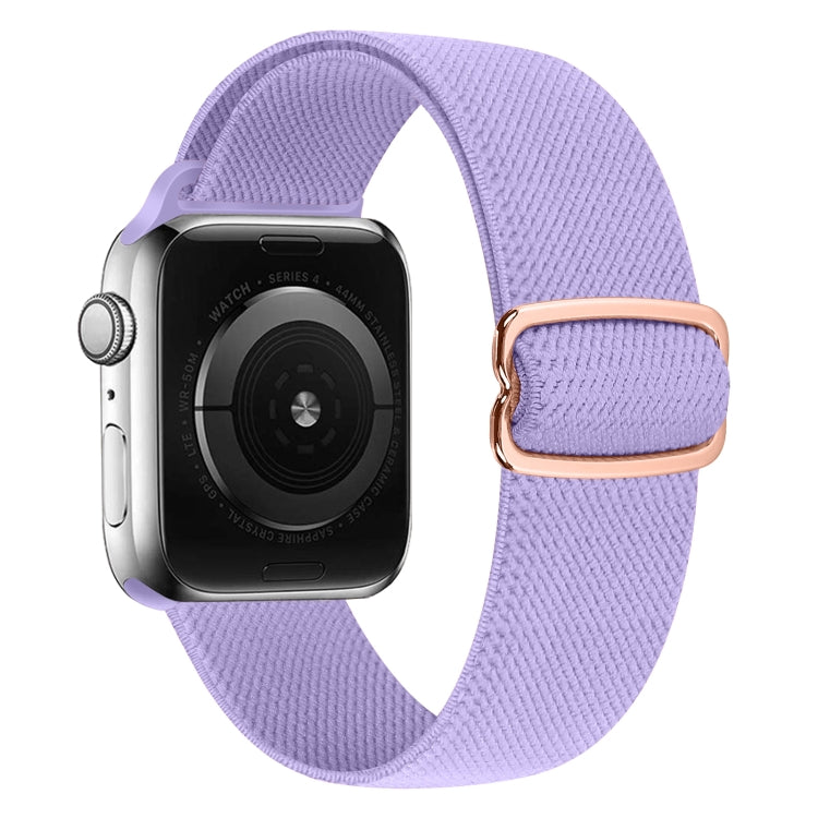8-shaped Buckle Nylon Watch Band For Apple Watch Ultra 49mm&Watch Ultra 2 49mm / Series 9&8&7 45mm / SE 3&SE 2&6&SE&5&4 44mm / 3&2&1 42mm(Light Purple) by buy2fix