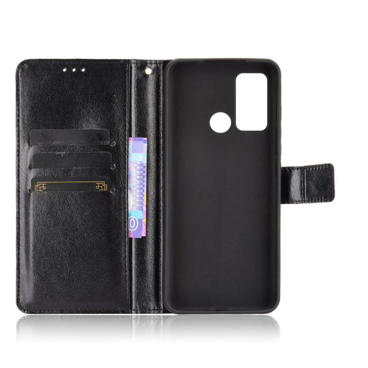 For Motorola Moto G40 Fusion / Moto G60 Crazy Horse Texture Horizontal Flip Leather Case with Holder & Card Slots & Lanyard(Black) - Motorola Cases by buy2fix | Online Shopping UK | buy2fix