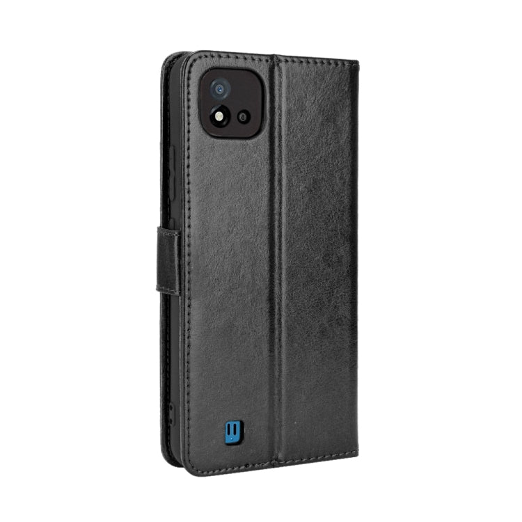 For OPPO Realme C11 2021 / Realme C20 / Realme C20A Crazy Horse Texture Horizontal Flip Leather Case with Holder & Card Slots & Lanyard(Black) - Realme Cases by buy2fix | Online Shopping UK | buy2fix