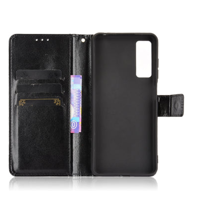 For TCL 20 5G / TCL 20S Crazy Horse Texture Horizontal Flip Leather Case with Holder & Card Slots & Lanyard(Black) - TCL by buy2fix | Online Shopping UK | buy2fix