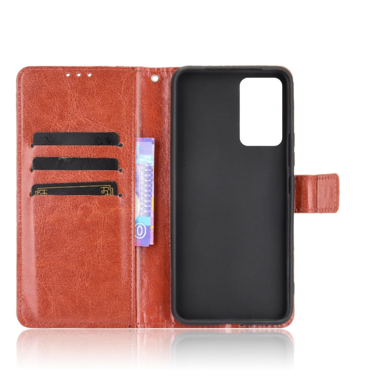 For vivo V21 4G / 5G Crazy Horse Texture Horizontal Flip Leather Case with Holder & Card Slots & Lanyard(Brown) - vivo Cases by buy2fix | Online Shopping UK | buy2fix