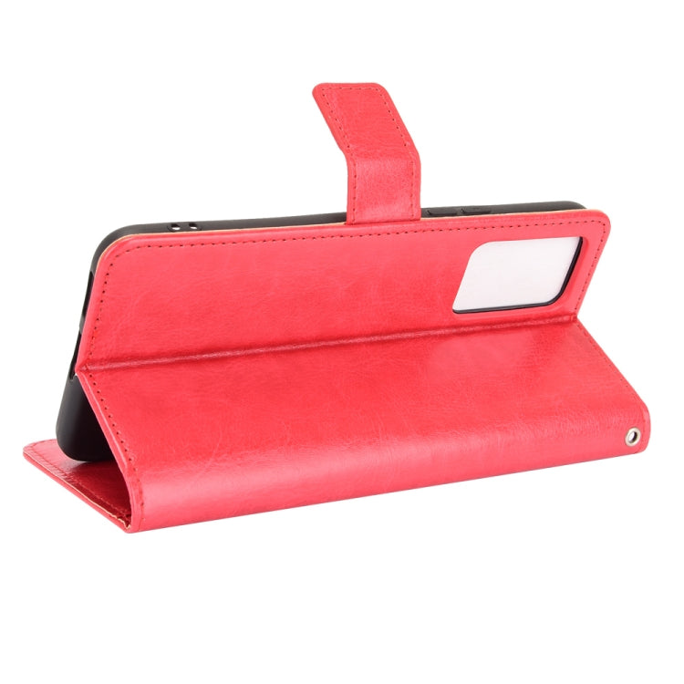 For vivo V21 4G / 5G Crazy Horse Texture Horizontal Flip Leather Case with Holder & Card Slots & Lanyard(Red) - vivo Cases by buy2fix | Online Shopping UK | buy2fix