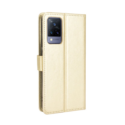 For vivo V21 4G / 5G Crazy Horse Texture Horizontal Flip Leather Case with Holder & Card Slots & Lanyard(Gold) - vivo Cases by buy2fix | Online Shopping UK | buy2fix